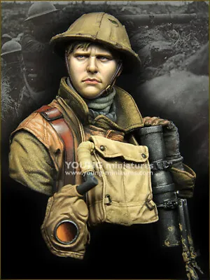Young Miniatures British Lewis Gunner WW1 Unpainted Resin Bust Kit YM1875 • $70