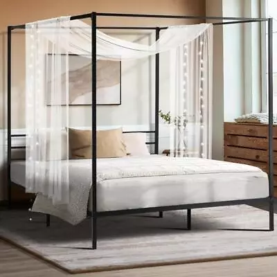 Metal Canopy Bed Frame Queen Size Platform • $179.88