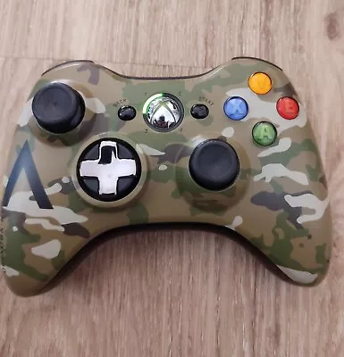 $78.95 • Buy Genuine Official Microsoft Xbox 360 Wireless  Halo CAMO W Silver Dpad Controller