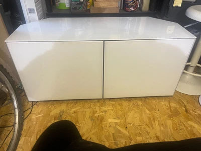 £50 • Buy Frank Olsen White Corner TV Cabinet Wireless Charging Up To 55  TV