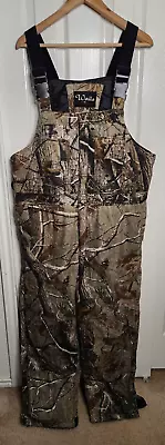 Realtree Walls AP Camo Insulated Bib Overalls Men Med (W34-36/ L28) Full Leg Zip • $34.99