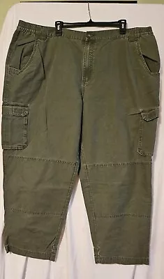 Cabelas Brush Pants Canvas Outdoor Khaki  Fleece Hunting Pants Men's Size 46x30 • $18.99