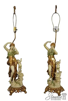 F62008EC: Vintage Louis L&F Moreau Decorative Figural Table Lamps ~ A Pair • $2095