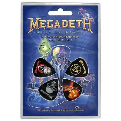 Megadeth Guitar Picks Rust In Peace New Official Blue 5 Pack Plectrum • £6.95