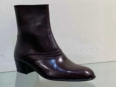 New *Reduced* Men's Classic Donelli Cuban Heel Brown All Leather Ankle Boot • £59