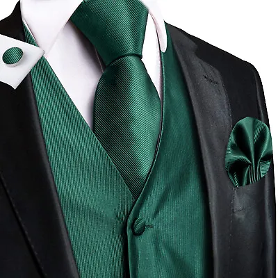 NEW Men's Paisley Design Dress Vest And Neck Tie Hankie Set For Suit Or Tuxedo • $16.90