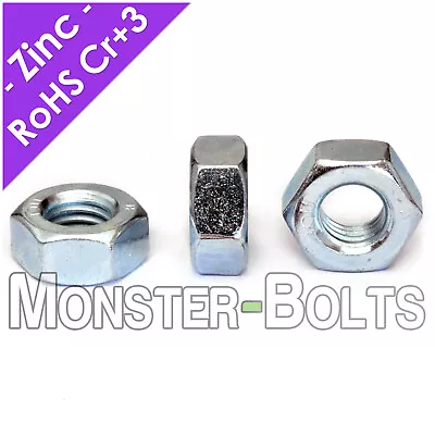 Finished Hex Nuts Grade 5 Zinc Plated Steel 1/4  5/16  3/8  Coarse & Fine • $6.88