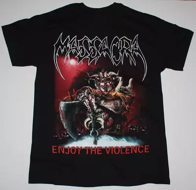 Reprinted MASSACRA ENJOY THE VIOLENCE Black Men T Shirt S To 5XL Gift Fans BE588 • $20.89