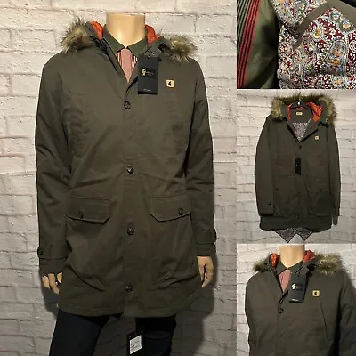 Gabicci Vintage  Paxton  Fishtail Parka Jacket  Size Medium Spruce BNWT • £79.99