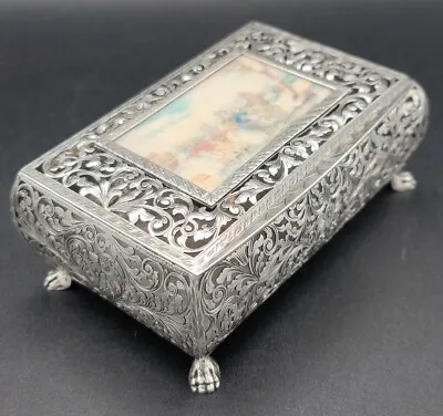 Sterling Silver Jewelry / Trinket Box No Monogram American Mid Century Modern • $325