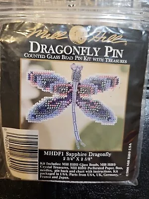 Sapphire Dragonfly Bead Cross Stitch Kit Mill Hill 2000 Spring Bouquet • $8.49