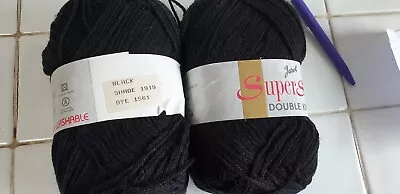 Wool Jarol Dbl Knit Blk 100g X 11 • £15