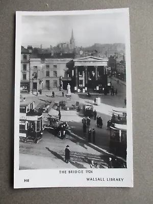 Postcard The Bridge 1924 Walsall Library West Midlands Street Scene Vintage • £3.99