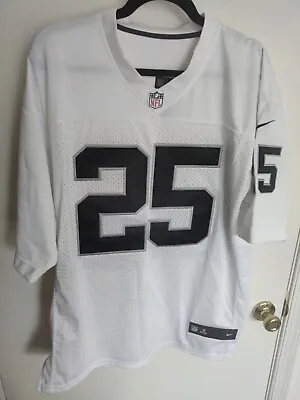 $42.99 • Buy Oakland-Las Vegas Raiders NFL White Black Road 25 Jersey Shirt (No Name)  Sz 40