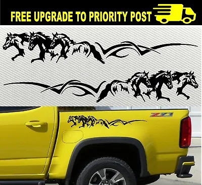 $19.90 • Buy 4x4 Car Ute Horse Stripes Decal Stickers Pair 600mm