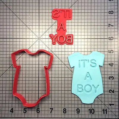 $7.50 • Buy Baby Boy Bodysuit 101 Cookie Cutter And Stamp