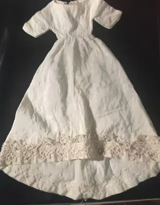 Vintage Barbie Beautiful Bride Wedding Dress Off White/Pearl Color Satan Feel  • $64.99