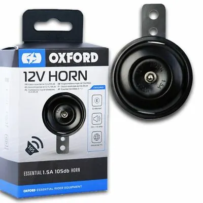 Oxford OX779 Motorcycle Scooter Loud 105db Horn Black Fits LAMBRETTA S1 125 • £12.95