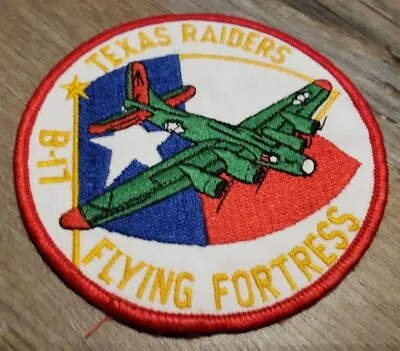 Texas Raiders Flying Fortress B-17 Bomber Air Plane Military Aviation Patch • $195