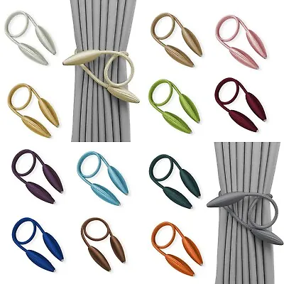 Pair Of Twist Curtain Tie Backs Holdbacks Curtains & Voiles - Not Magnetic Clip • £6.75