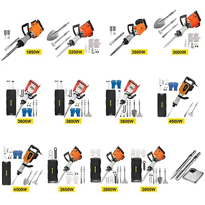 VEVOR Demolition Jack Hammer Concrete Breaker 1850W To 4500W 2/3/4 Chisel Bits • $67.99