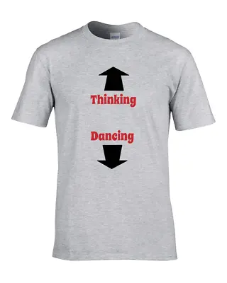 UP HERE FOR THINKING DOWN HERE FOR DANCING Men's T-Shirt • $18.61