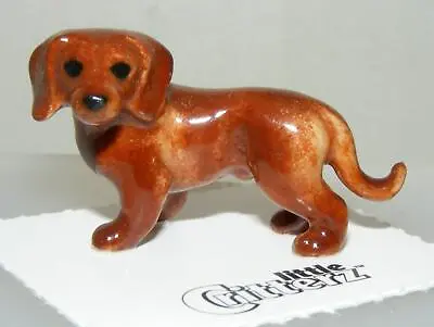 Little Critterz Miniature Porcelain Animal Figure Red Dachshund  Julie  LC863 • £12