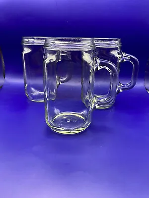 Set Of 3 Mason Jar Beer Glasses With Handle • $10