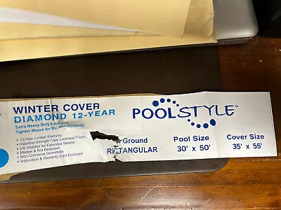 Pool Style Inground Pool Cover Rectangular Diamond Cover Size 35 Ft By 55 Ft Box • $99.99