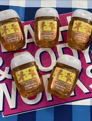 £12.99 • Buy 5 X Bath And Body Works Iced Cinnamon Rolls Anti-bacterial Hand Gel 29ml Each 
