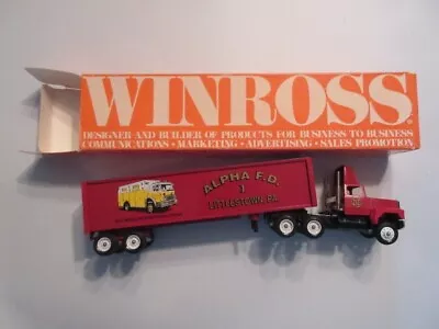 Winross Alpha Fire Co. Littlestown PA Tractor/trailer  • $20