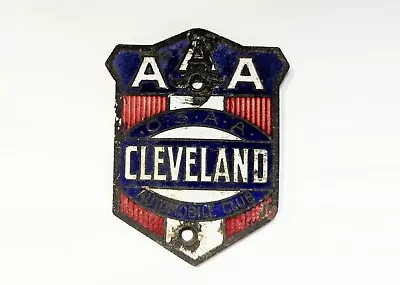 Vintage AAA Cleveland OSAA Automotive Clube Metal And Enamel Car Emblem Badge • $35