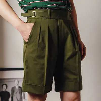 British Men's Gurkha Shorts Loose Bermuda Shorts Army Pants Walk Casual Shorts • £19.19