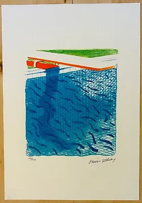 David Hockney (After)  Pool Made With Paper And Blue Ink  Off Set Lithograph • £120.52
