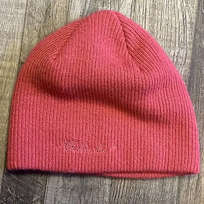 Columbia Watch Knit Beanie Skull Cap Pink Orange Snow Ski • $11.90