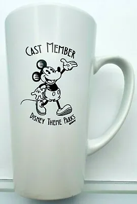 Disney Cast Member Mickey Mouse Black & White Tall Ceramic Mug Theme Parks • $29.99