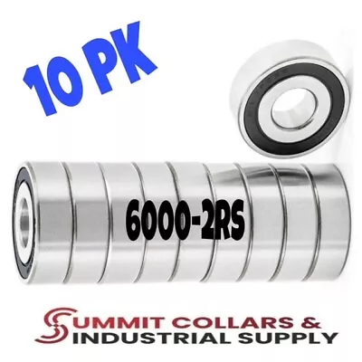6000-2RS C3 EMQ Premium Rubber Sealed Ball Bearing 10x26x8 6000RS (10 QTY) • $9.85