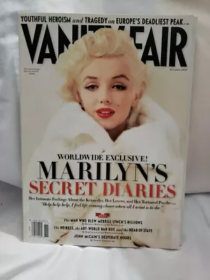 Vanity Fair Magazine November 2010 MARILYN MONROE Secret DIARIES Much More • $13.50