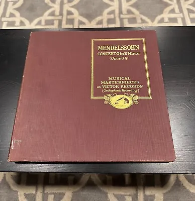 FRITZ KREISLER Plays Mendelssohn's Concerto In E Min/Leo Blech Victrola M-19 • $19.90