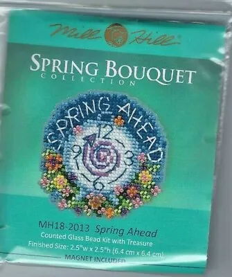 Spring Ahead Clock Glass Bead Kit Spring Series Mill Hill Cross Stitch • $12.50