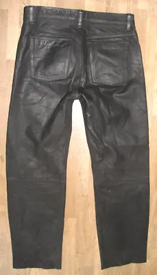 Speckige   HENRY MORELL   Leather Jeans/Nubuk- Pants Black Approx. W32   / L30 • $41.07