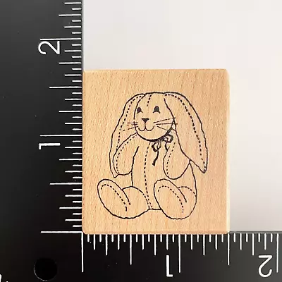 PSX Stitched Stuffed Easter Bunny Rabbit C783 Wood Mounted Rubber Stamp • $5.59