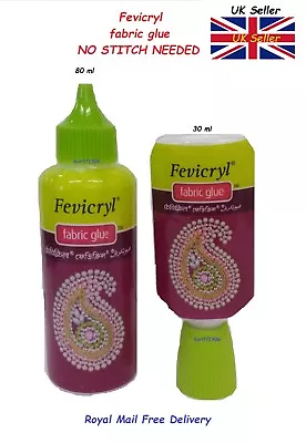 £5.49 • Buy Fabric Glue No Stitch Clear Glue Sequins Glue Diamante Gems Glue Textile Glue 