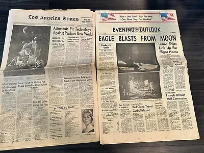 MAN Walks On The Moon July 2021 1969 Los Angeles Times Monday Morning Newspaper • $14.99