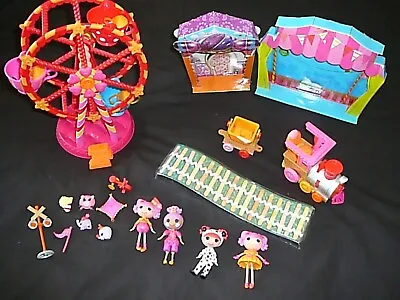LalaLoopsy Bulk Lot Teacup Ferris Wheel Train Dolls And Accessories • $50