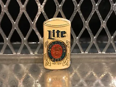 MILLER LITE BEER Can ~ VINTAGE RARE NEW ~ Enamel PIN Milwaukee Brewery Sign • $16.99