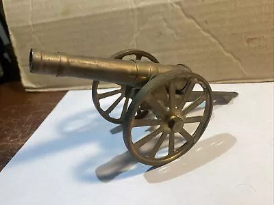 Vintage Toy Model Cannon Solid Brass 8” Long & 2-1/2” Wide • $38