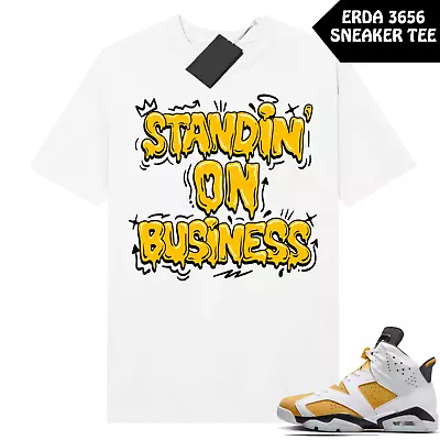 Shirt To Match Jordan 6 Retro Yellow Ochre Sneaker Matching Tee Shirt T-Shirt • $30.94