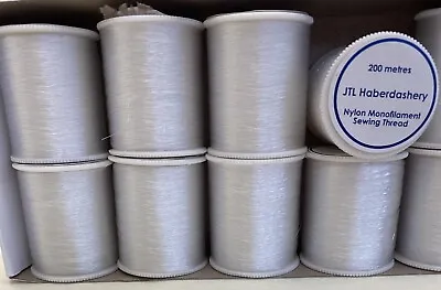 Invisible Thread - 200m Reels - Nylon Monofilament Thread - Dark Or Light IT200 • £2.75