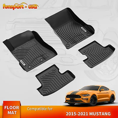 Custom Car Floor Mats Liners 3D Molded For Ford Mustang 2015-2021 All-Weather • $79.99